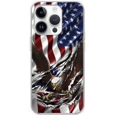 Чохол для iPhone 15 Pro MixCase патріотичні орлан на прапорі