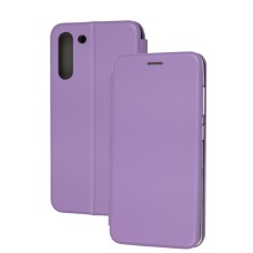 Чохол книжка Premium для Samsung Galaxy S21 FE (G990) світло-бузковий