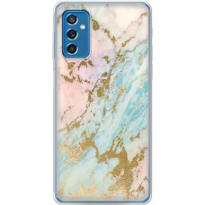 Чохол для Samsung Galaxy M52 (M526) MixCase мармур рожево-бірюзовий