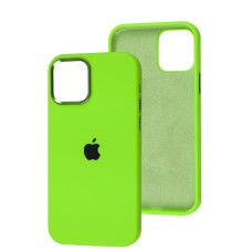 Чохол для iPhone 12 / 12 Pro New silicone Metal Buttons shiny green