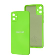 Чохол для Samsung Galaxy A05 (A055) Silicone Full camera neon green
