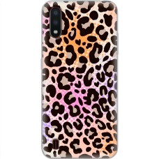 Чохол для Samsung Galaxy A01 (A015) MixCase Леопард рожево-жовтогарячий