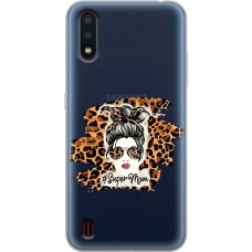 Чохол для Samsung Galaxy A01 (A015) MixCase Леопард super mom