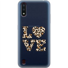 Чохол для Samsung Galaxy A01 (A015) MixCase Леопард love