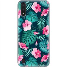 Чохол для Samsung Galaxy A01 (A015) MixCase квіти тропічні