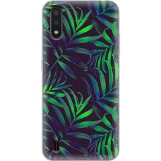 Чохол для Samsung Galaxy A01 (A015) MixCase квіти тропічні листочки