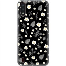 Чохол для Samsung Galaxy A01 (A015) MixCase квіти ромашки і листочки