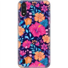Чохол для Samsung Galaxy A01 (A015) MixCase квіти яскраві