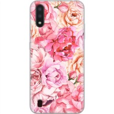 Чохол для Samsung Galaxy A01 (A015) MixCase квіти піони