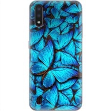 Чохол для Samsung Galaxy A01 (A015) MixCase метелики сині