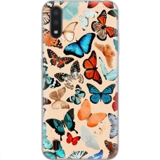 Чохол для Samsung Galaxy A01 (A015) MixCase метелики фарбами
