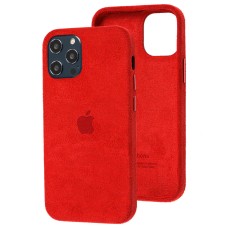 Чохол для iPhone 12 Pro Max Alcantara 360 червоний