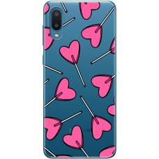 Чохол для Samsung A02 (A022) MixCase день закоханих цукерка серце