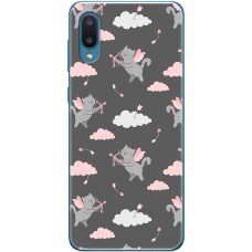 Чохол для Samsung A02 (A022) MixCase день закоханих кіт купідон
