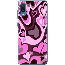 Чохол для Samsung A02 (A022) MixCase день закоханих серця на рожевому