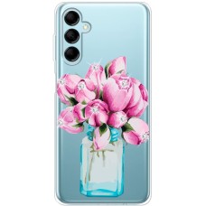 Чохол для Samsung Galaxy M14 (M146) Mixcase зі стразами ваза з квітами