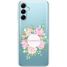 Чохол для Samsung Galaxy M14 (M146) Mixcase зі стразами квіти по колу