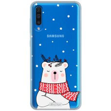 Чохол для Samsung Galaxy A50 / A50S / A30S MixCase новий рік ведмедик з шарфом