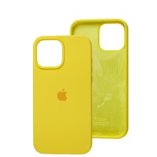 Чохол для iPhone 13 Pro Max Square Full silicone жовтий / neon yellow