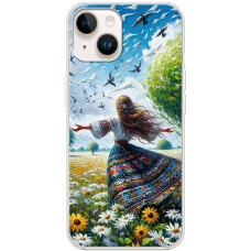 Чохол з аніме для iPhone 15 Plus MixCase поле квітів олією