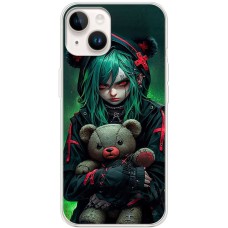 Чохол з аніме для iPhone 15 Plus MixCase дівчинка і ведмедик