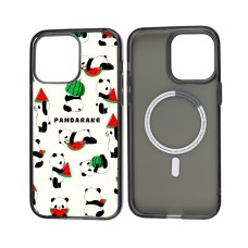 Чохол для iPhone 14 Pro MixCase MagSafe мультфільм панди з кавуном