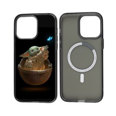 Чохол для iPhone 14 Pro MixCase MagSafe мультяшні йода з метеликом