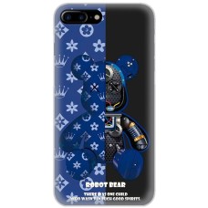 Чохол для iPhone 7 Plus / 8 Plus MixCase робот лого на блакитному