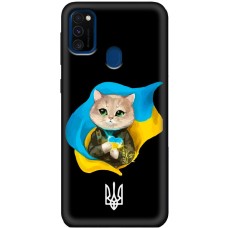 Чохол для Samsung Galaxy M21 / M30s MixCase патріотичні котик зелені очі