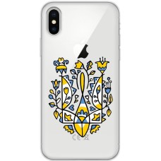 Чохол для iPhone Xs Max MixCase патріотичний "герб із квітів"