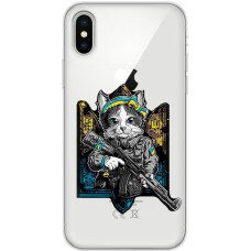Чохол для iPhone Xs Max MixCase патріотичні кіт захисник