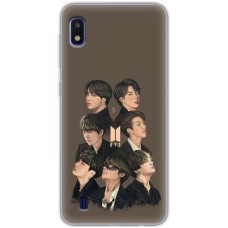 Чохол для Samsung Galaxy A10 (A105) MixCase BTS на коричневому