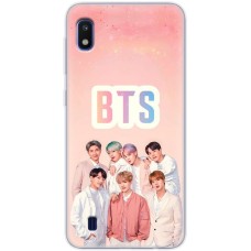 Чохол для Samsung Galaxy A10 (A105) MixCase BTS на рожевому