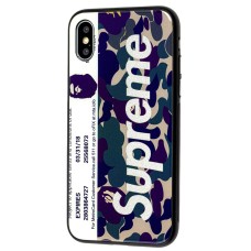 Чохол для iPhone X / Xs Vip Blue Glitter зелений "Supreme"