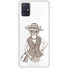 Чохол для Samsung Galaxy A51 (A515) Mixcase сувора кішка