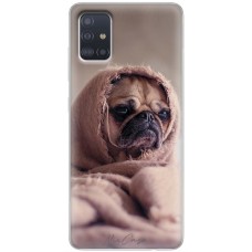 Чохол для Samsung Galaxy A51 (A515) Mixcase мопс у пледі
