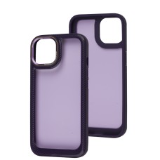 Чохол для iPhine 15 Carbon style purple