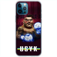 Чохол для iPhone 14 Pro MixCase Вусик козак сині боксерські рукавички