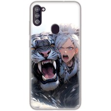 Чохол з аніме для Samsung Galaxy A11 / M11 Mixcase дівчина і сніговий барс