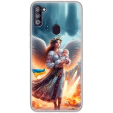 Чохол для Samsung Galaxy A11 / M11 MixCase патріотичні Ангел з немовлям