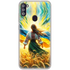 Чохол для Samsung Galaxy A11 / M11 MixCase патріотичні дівчина в полі