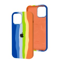 Чохол для iPhone 12 Pro Max Silicone Full rainbow orange