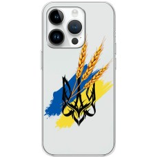 Чохол для iPhone 15 Pro MixCase патріотичні герб із колосками