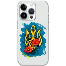 Чохол для iPhone 15 Pro MixCase патріотичні герб із маками