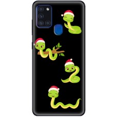 Чохол для Samsung Galaxy A21s (A217) MixCase Новий рік 2025 новорічні змійки
