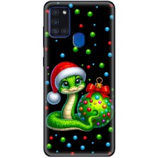 Чохол для Samsung Galaxy A21s (A217) MixCase Новий рік 2025 новорічна змійка