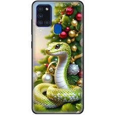 Чохол для Samsung Galaxy A21s (A217) MixCase Новий рік 2025 ялинку з іграшкам