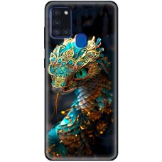 Чохол для Samsung Galaxy A21s (A217) MixCase Новий рік 2025 змія в прикрасах