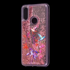 Чохол для Xiaomi Redmi 7 Блискучі вода червоний "колібрі"