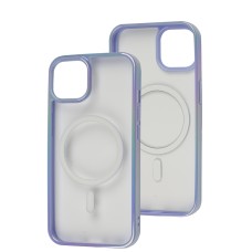 Чехол для iPhone 14 WAVE Blinding light MagSafe blue